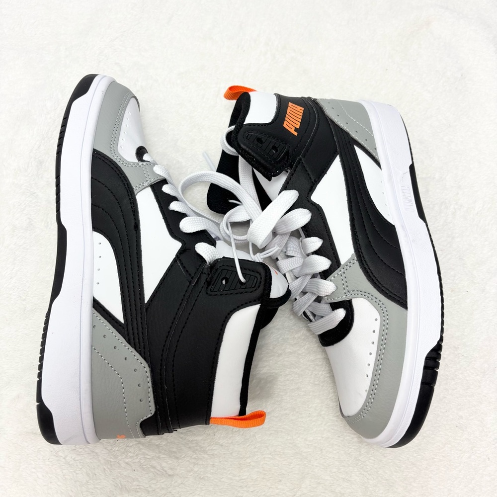 Puma High-Top Sneakers in Black, White, and Gray Size 4.5 - Picture 7 of 10